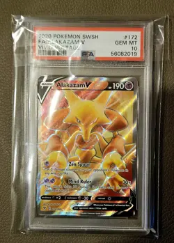 2020 Pokemon Vivid Voltage #172 Alakazam V Full ART PSA 10 GEM Mint - Image 4