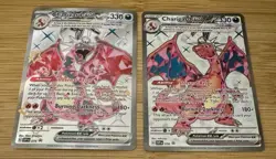 Pokemon Charizard ex Lot x2 074 Promo & 056 Tera Full Art Holo - Image 2