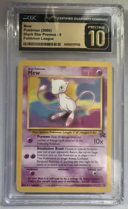 Pokemon Mew Wotc Promo 08/53 CGC Pristine 10 Regular Promo English 2000 - Image 1