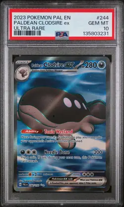 Pokemon Paldea Evolved Paldean Clodsire ex 244 PSA 10 - Image 1