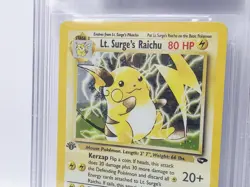 POKEMON GYM CHALLENGE 1ST EDITION #11 LT SURGES RAICHU HOLO BGS 9 NICE!!!!!! - Image 4