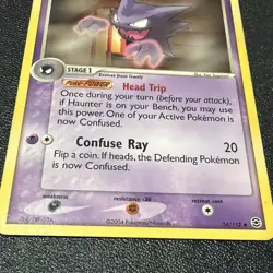 Haunter 34/112 Uncommon FireRed & LeafGreen 2004 Pokemon MP - Image 2