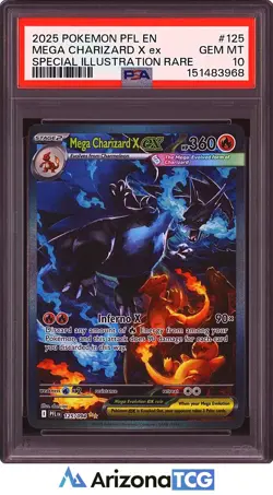 Pokemon 2025 Mega Charizard X ex 125/094 SIR Phantasmal Flames GEM MINT PSA 10 - Image 1