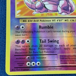 Nidoking 45/108 Rare Reverse Holo - Pokemon XY Evolutions - LP - Image 3