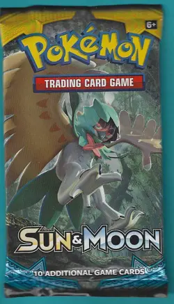 Pokemon "Sun & Moon Base" 10-Card Sealed Booster Pack (Decidueye) X1 - Image 1