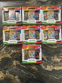 Pokemon TCG First Partner Illustration Collection Series 1 X7 Factory Sealed - Image 1