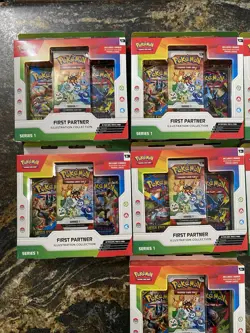 Pokemon TCG First Partner Illustration Collection Series 1 X7 Factory Sealed - Image 2