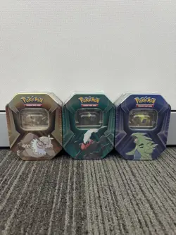 🔥Pokemon TCG Triple Whammy Tin Lot Set (3) – Sealed Tins🔥 - Image 1
