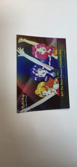 Pokemon Topps the Water Flowers of Cerulean City EP7 Rainbow Foil Topps Blue - Image 2