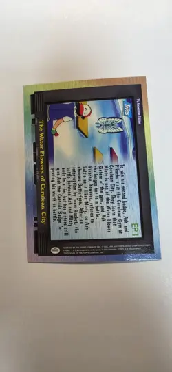 Pokemon Topps the Water Flowers of Cerulean City EP7 Rainbow Foil Topps Blue - Image 3