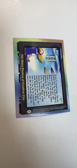 Pokemon Topps the Water Flowers of Cerulean City EP7 Rainbow Foil Topps Blue - Image 4