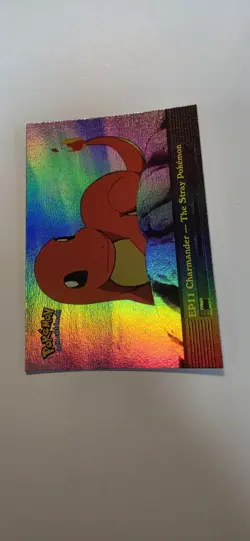 Topps Pokemon EP11 Charmander The Stray Pokemon Rainbow Foil Blue Label - Image 2