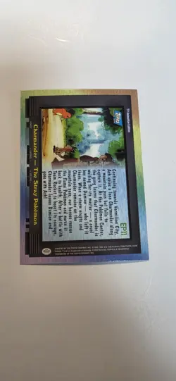 Topps Pokemon EP11 Charmander The Stray Pokemon Rainbow Foil Blue Label - Image 3