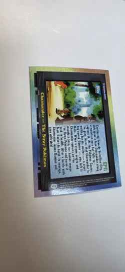 Topps Pokemon EP11 Charmander The Stray Pokemon Rainbow Foil Blue Label - Image 4