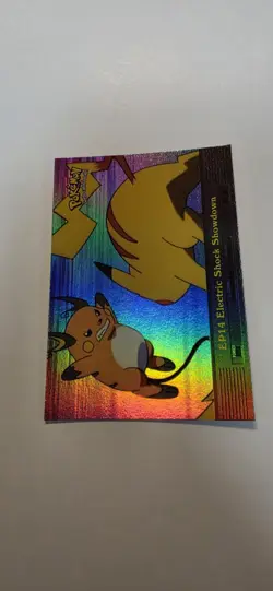 Topps Pokemon EP14 Electric Shock Showdown Rainbow Foil Blue Label - Image 1