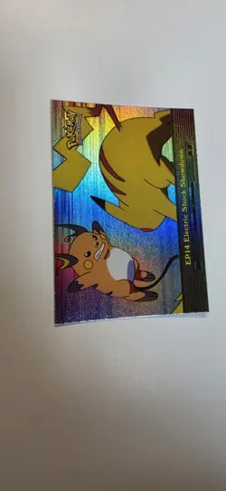 Topps Pokemon EP14 Electric Shock Showdown Rainbow Foil Blue Label - Image 2