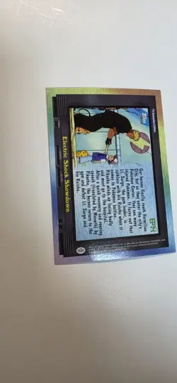 Topps Pokemon EP14 Electric Shock Showdown Rainbow Foil Blue Label - Image 4