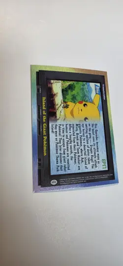 Pokemon Topps EP17 Island of the Giant Pokemon TV Ani. Rainbow Foil Blue Logo - Image 4