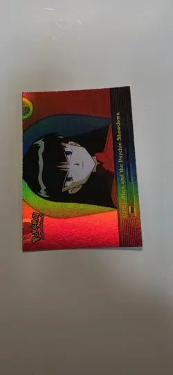 Abra and the Psychic Showdown #EP21 Blue Logo Topps Pokemon Rainbow Holofoil - Image 1