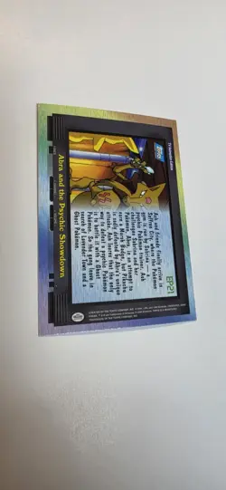 Abra and the Psychic Showdown #EP21 Blue Logo Topps Pokemon Rainbow Holofoil - Image 4