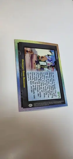 2000 Topps Pokemon #EP24 Primeape Goes Bananas Rainbow Foil - Image 4