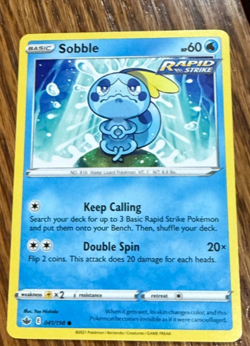Pokemon TCG Sobble Common 043/198 Chilling Reign NM/LP Basic Water Rapid Strike - Image 1