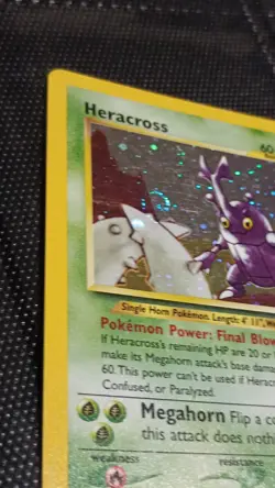 Pokemon Heracross Holo Rare Unlimited 6/111 Neo Genesis 60 HP Swirl!!! English - Image 2