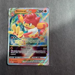 Pokemon TCG: Simisear VSTAR 023/159 Crown Zenith Ultra Rare Holo MINT Card - Image 1