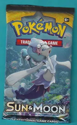Pokemon "Sun & Moon Base" 10-Card Sealed Booster Pack (Primarina) X1 - Image 1