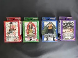 One Piece 1ST EDITION (Super Pre-Release) Starter Deck set - ST01-ST04 Sealed - Image 1