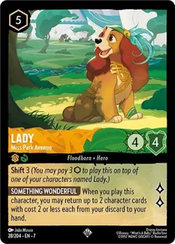 Lady Miss Park Avenue 28/204 Super Rare NON-FOIL Disney Lorcana NM - Image 1