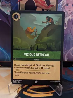 Disney Lorcana Vicious Betrayal 100/204 Uncommon NM TCG - Image 1
