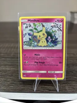 Mimikyu SM163 Holo Pokemon Sun & Moon Team Up Black Star Blister Promo Card MINT - Image 1