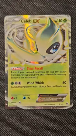 Pokemon Card - Celebi EX Boundaries Crossed 9/149 Ultra Rare Holo - LP - Image 2