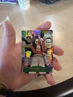 One Piece CCG Dracule Mihawk Full Art Foil Card OP14-119 10000 Power - Image 1