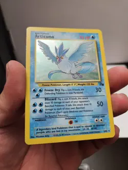 Articuno Holo Pokemon Card 2/62 - Rare Vintage - Fossil - MP - Image 3
