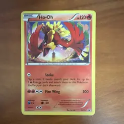 Pokemon Ho-Oh Promo Holo XY153 Basic Card 120 HP Fire Wing XY Set - Image 1