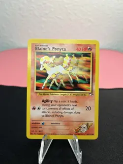 Blaine's Ponyta 063/132 Pokemon Gym Heroes Vintage Trading Card - Image 1