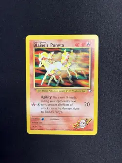 Blaine's Ponyta 063/132 Pokemon Gym Heroes Vintage Trading Card - Image 3