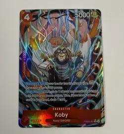 Bandai One Piece CCG Koby PRB02-001 Foil Character Card 5000 Power - Image 1