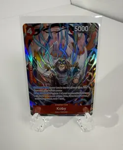 Bandai One Piece CCG Koby PRB02-001 Foil Character Card 5000 Power - Image 3