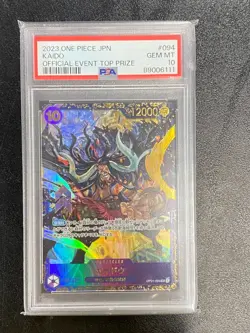 PSA 10 Kaido OP01-094 Parallel SR Flagship Battle Prom Japanese ONE PIECE Card - Image 1