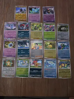 White Flare Poke Ball Reverse Holo Lot of 18 Cards English - NO DUPES - NM/M 🔥 - Image 1