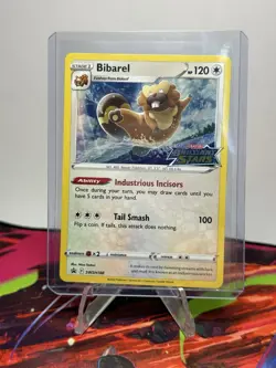 BIBAREL SWSH188 Brilliant Stars Prerelease Promo Holo Rare Pokemon Card NM - Image 1