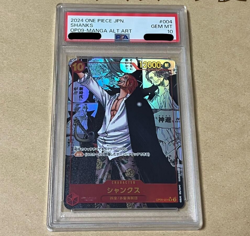 PSA10 One Piece Shanks OP09-004 Manga Art Alt GEM MT Japanese 2024 Emperors Card - Image 1
