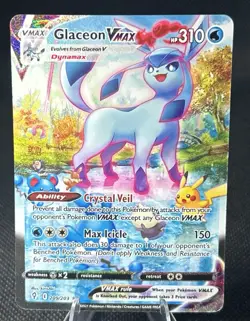 Pokemon TCG Glaceon VMAX Evolving Skies Holo Card 209/203 Secret Rare - Image 1