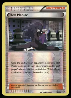 Hex Maniac 75/98 Uncommon Ancient Origins Pokemon Reverse Holo Lightly Played - Image 1
