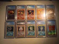 10 Vintage Graded CGC Pokemon Card Lot - Image 1