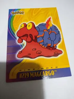 2001 Glossy Rare Topps Pokemon Johto League Champions Non Holo #219 Magcargo - Image 1