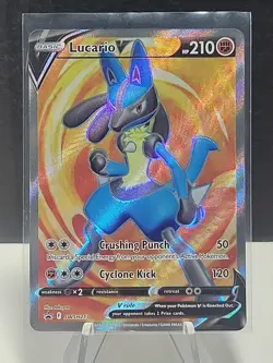 Pokemon TCG Sword & Shield - Lucario V #SWSH213 Black Star Promo Full Art HOLO - Image 1